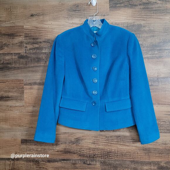 Chadwicks Cashmere Wool Blend Blazer Size 6 P Pockets Preppy Quiet Luxury NWOT - Picture 1 of 11